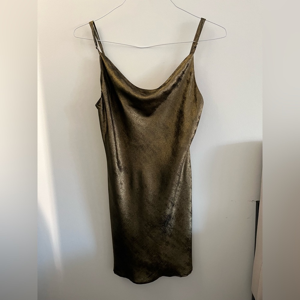Gold Satin Dress
